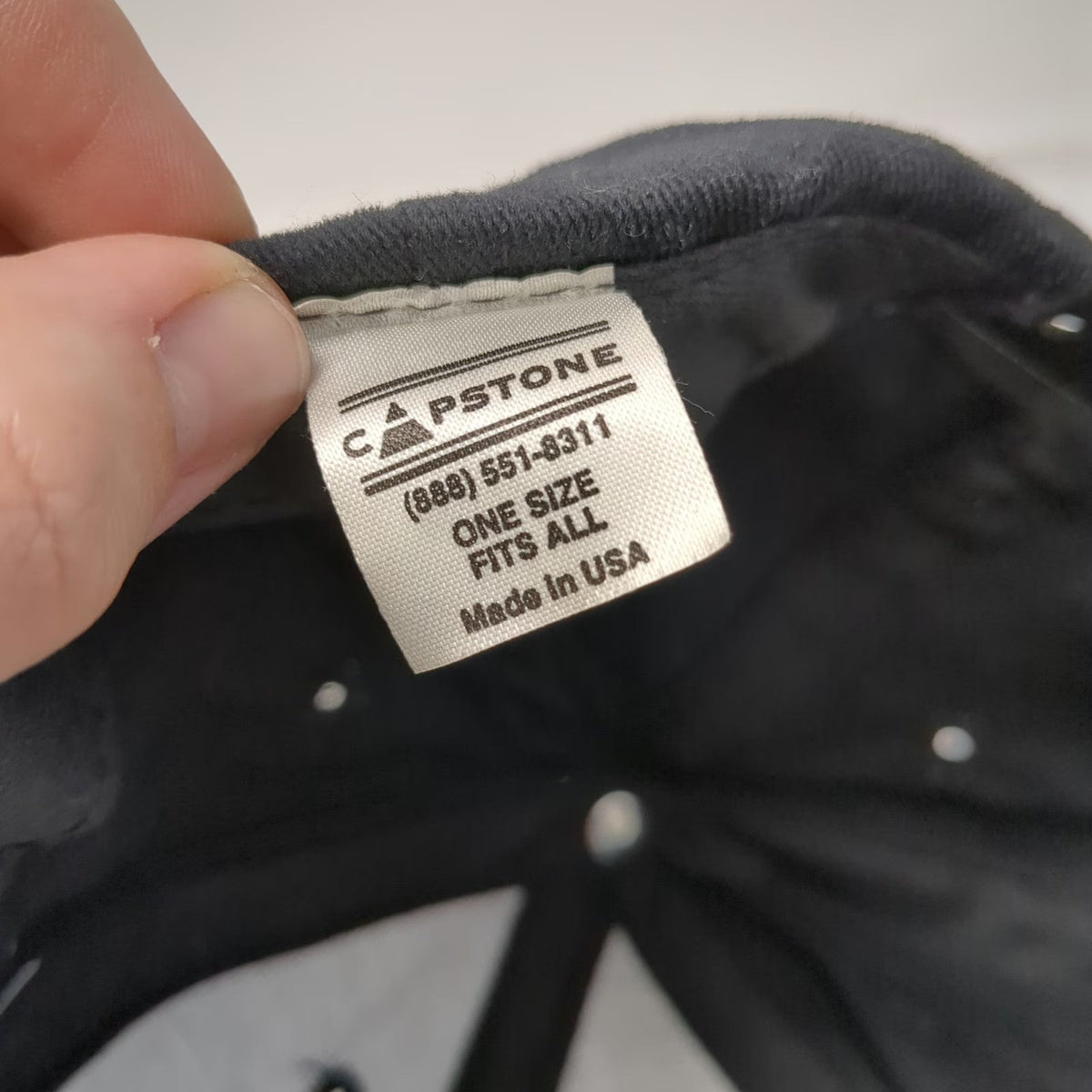 Capstone Snapback Black Gray Made in USA Surge Soda Logo Explosion Hat Vintage
