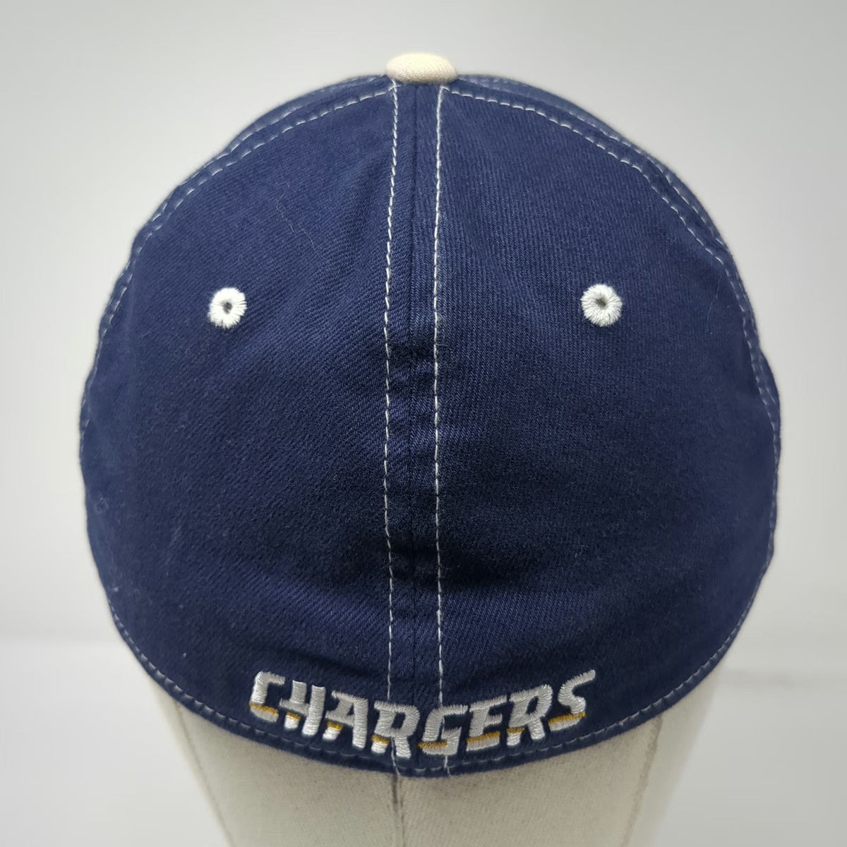 Reebok NFL Chargers Cap Gray Blue L Stretch Fit Embroidered Contrast Stitching