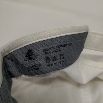 Adidas Aeroready Strapback Hat White One Size Adjustable Breathable 6 Panel