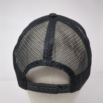 Drip Drop Distro Snapback Trucker Hat Black One Size Mesh Back Solid