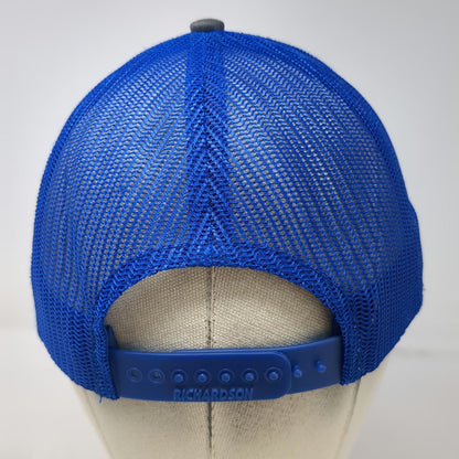 Richardson Trucker Hat Gray Blue One Size Mesh Snapback Seid Crane Service