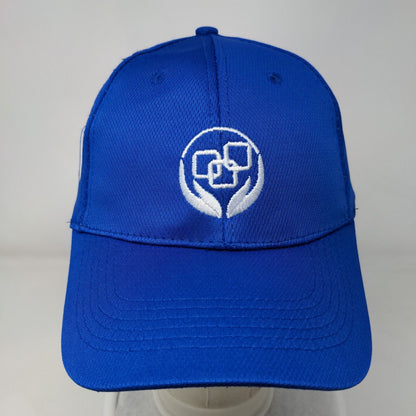 Unbranded Strapback Hat Blue One Size Adjustable Embroidered Vented Holes