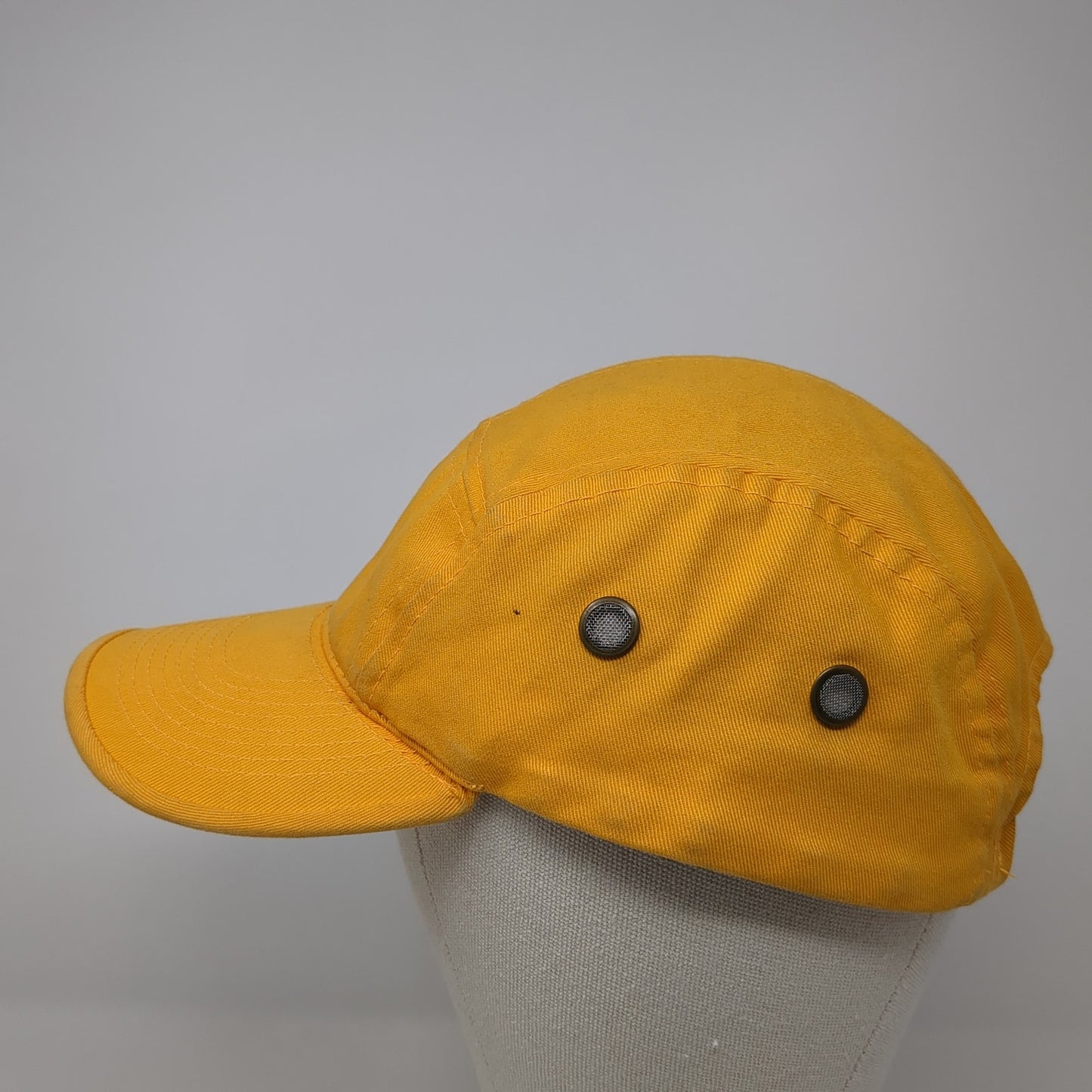 KB ETHOS Slideback 5 Panel Hat Yellow One Size Adjustable Leather Strap