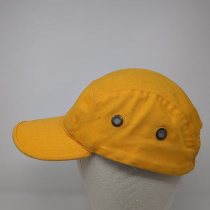KB ETHOS Slideback 5 Panel Hat Yellow One Size Adjustable Leather Strap