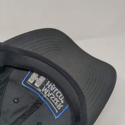 Master Halco Strapback Hat Black One Size Adjustable Embroidered