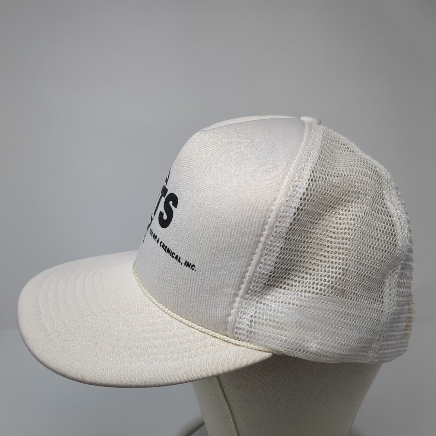 RTS Color & Chemical Inc Snapback Rope Trucker Hat White Cream One Size