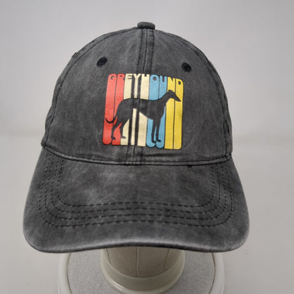Greyhound Slideback Hat Gray OSFA Adjustable 6 Panel Vent Holes