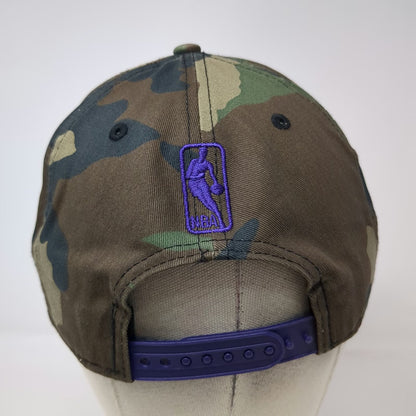 Los Angeles Lakers NBA New Era Snapback Hat Green Camo Purple One Size 9FIFTY