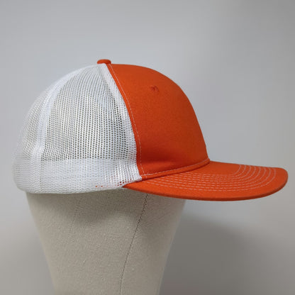 Port Authority Trucker Hat Orange One Size Tates Rents Patch Mesh Snapback Cap
