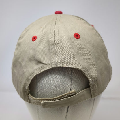 Otto Baseball Cap Beige Red One Size USCRA Calf Ropers Assn Hat Stars Stripes