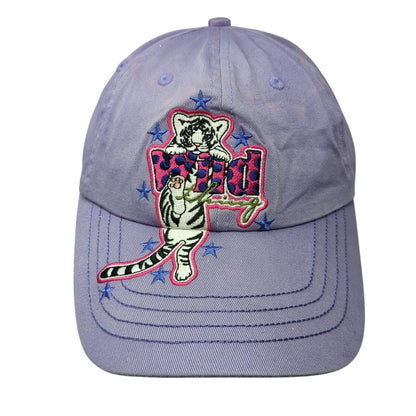 Wild Thing Tiger Strapback Hat Purple One Size Adjustable Rainforest Cafe