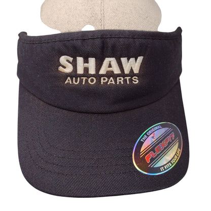 Shaw Auto Parts Fitted Sun Visor Hat Black OSFA Embroidered Flexfit