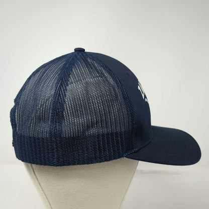 Richardson Trucker Hat Blue OSFM Zach Top Longhorn Skull Mesh Snapback Curved
