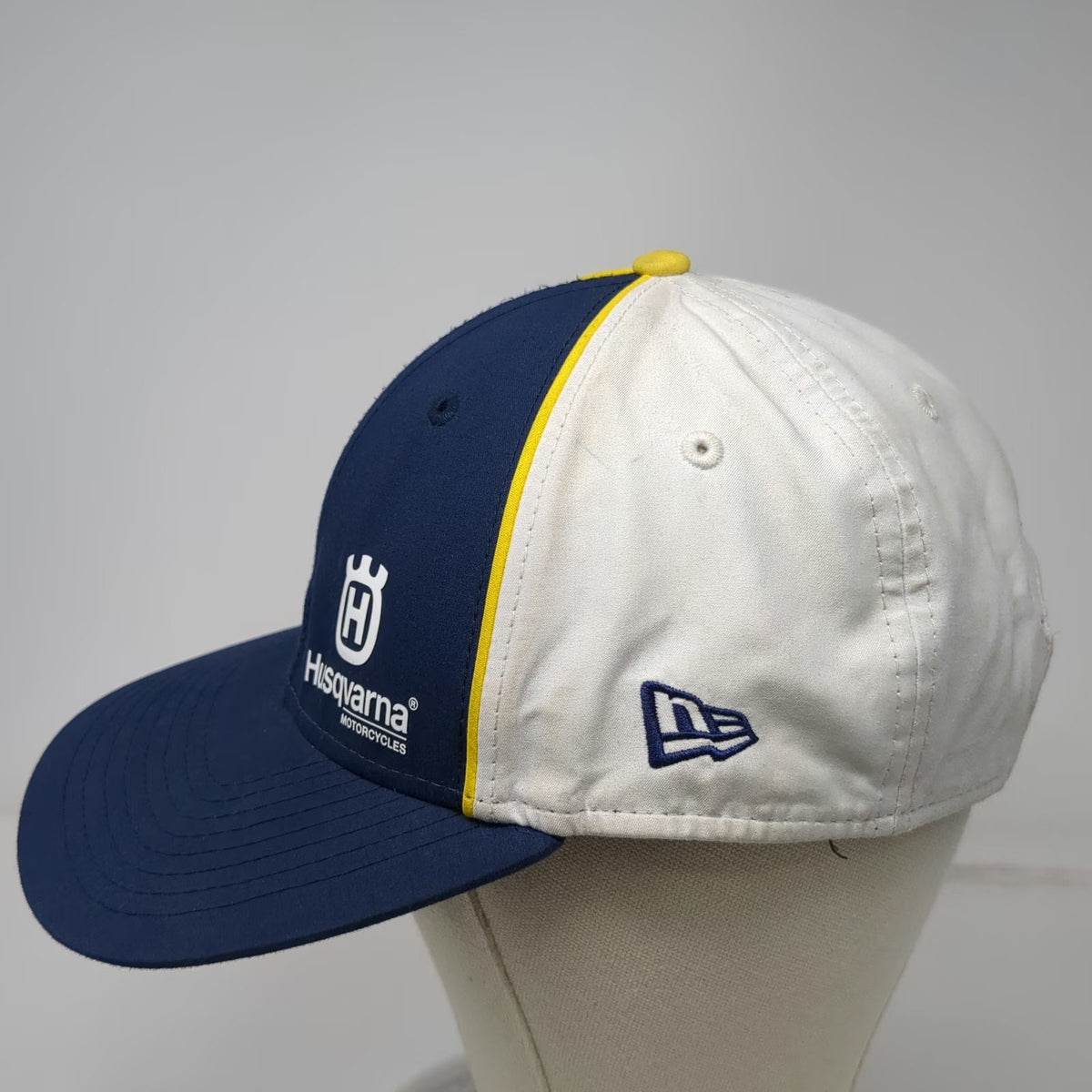 New Era Snapback Blue White Yellow Hat One Size Husqvarna Motorcycles 9FORTY