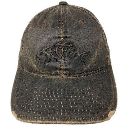 Outdoor Cap Baseball Cap Brown One Size Fish Skeleton Fishing Strapback Hat