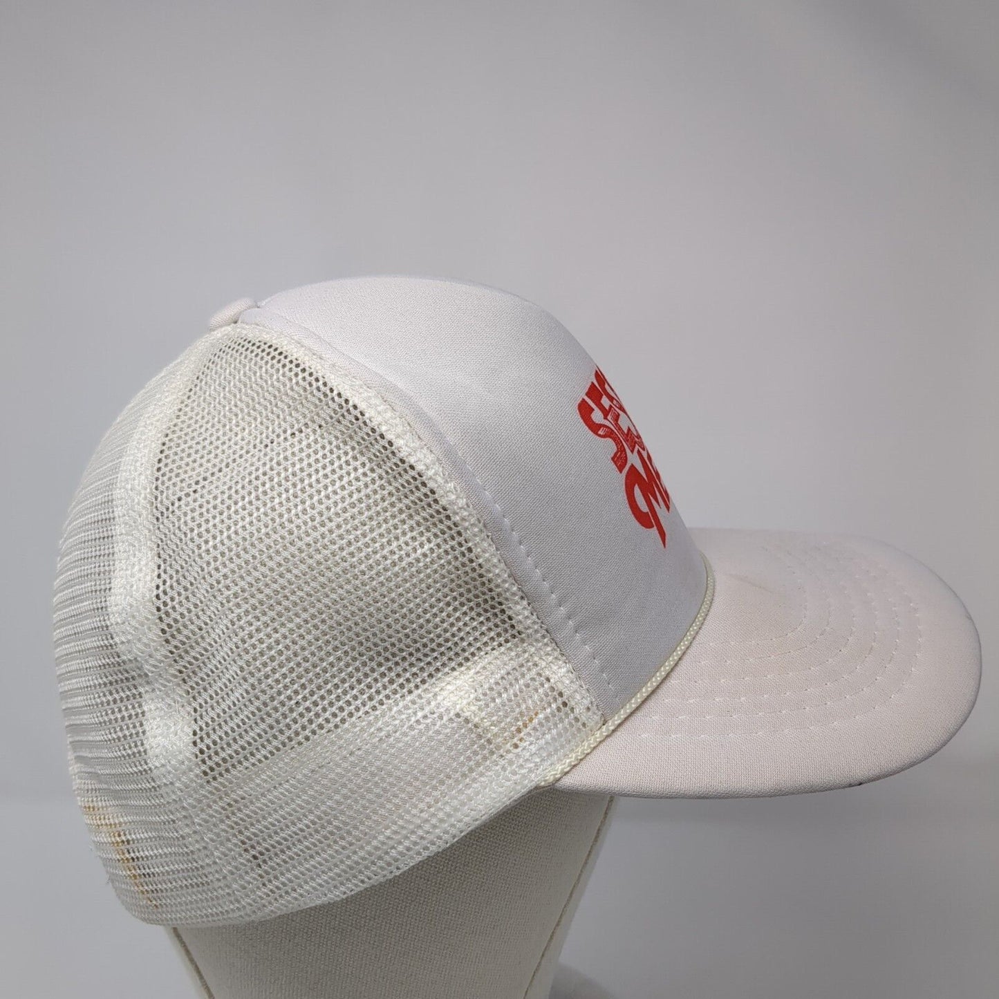 Sessler Metals Inc. Snapback Rope Trucker Hat White One Size Mesh Back
