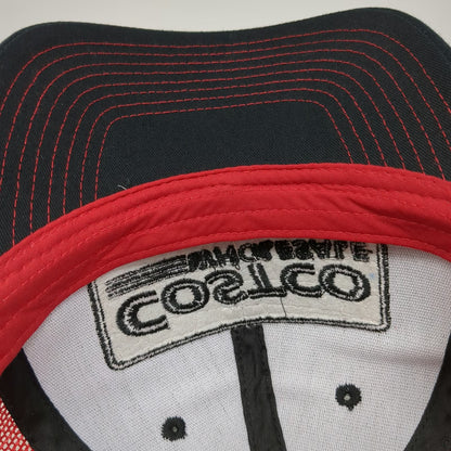 BAMKO Costco Wholesale Trucker Hat Black Red One Size Mesh Snapback Patch Cap