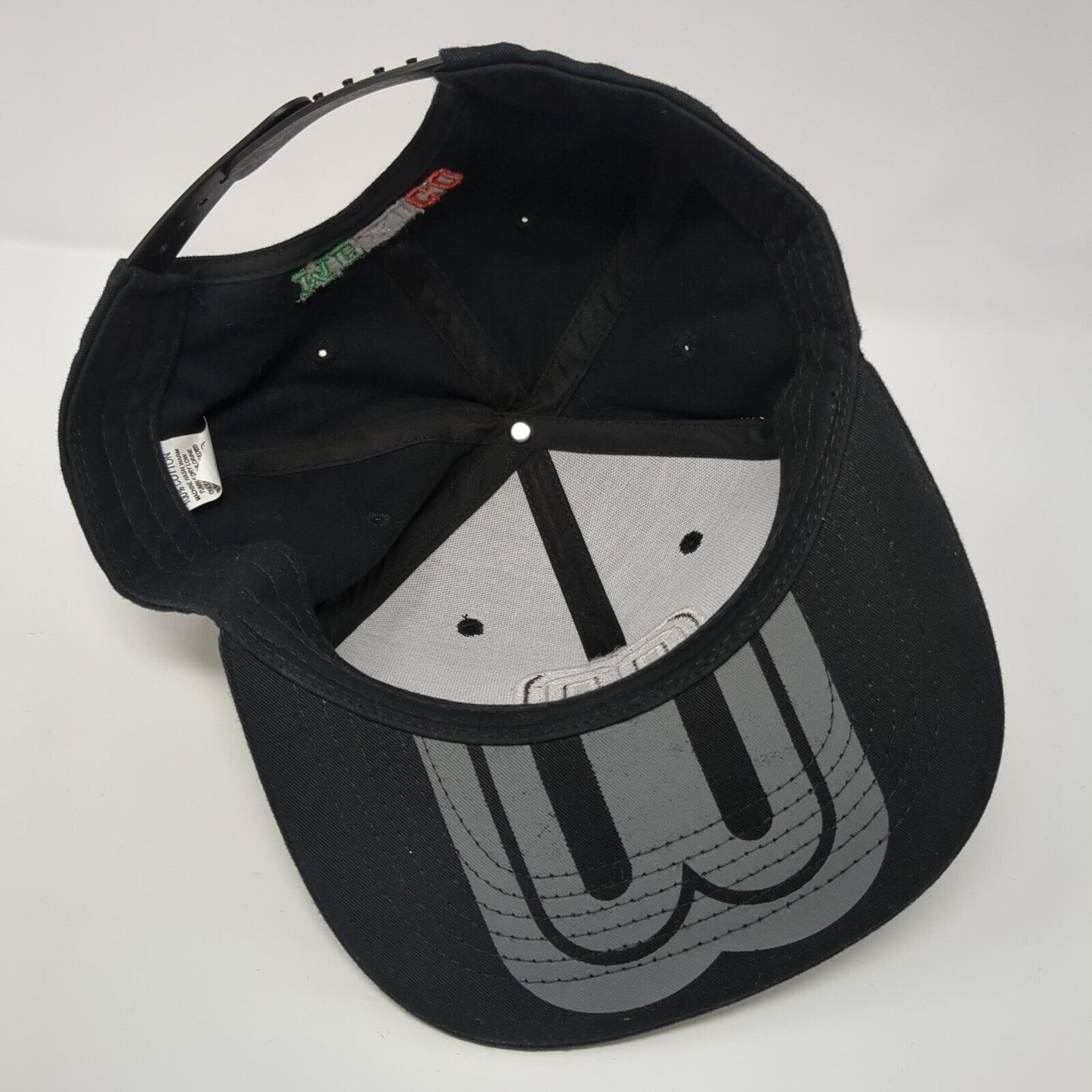 M Mexico Flag Snapback Hat Black One Size Adjustable Embroidered
