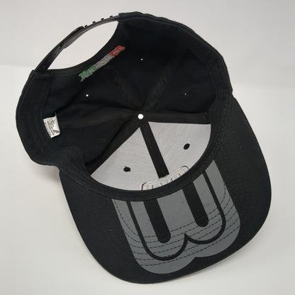 M Mexico Flag Snapback Hat Black One Size Adjustable Embroidered