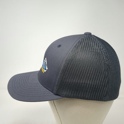 Port Authority Baseball Cap Gray M Meridian Speedway Racing Mesh Fitted hat