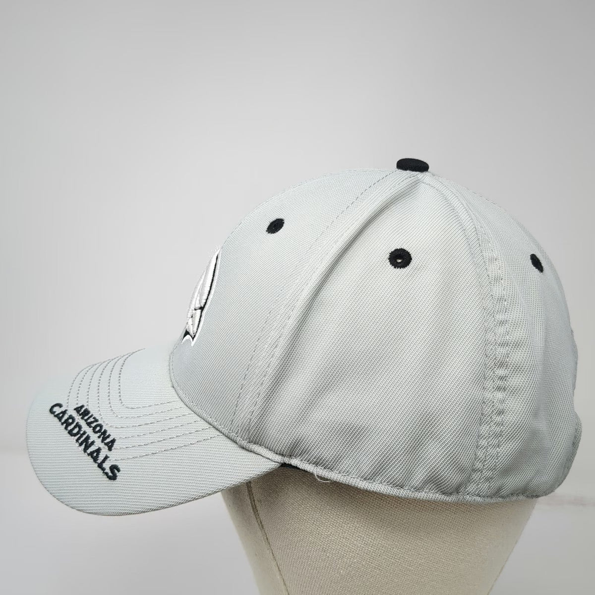 Arizona Cardinals NFL Team Apparel Gray One Size Cap Strapback Embroidered Hat