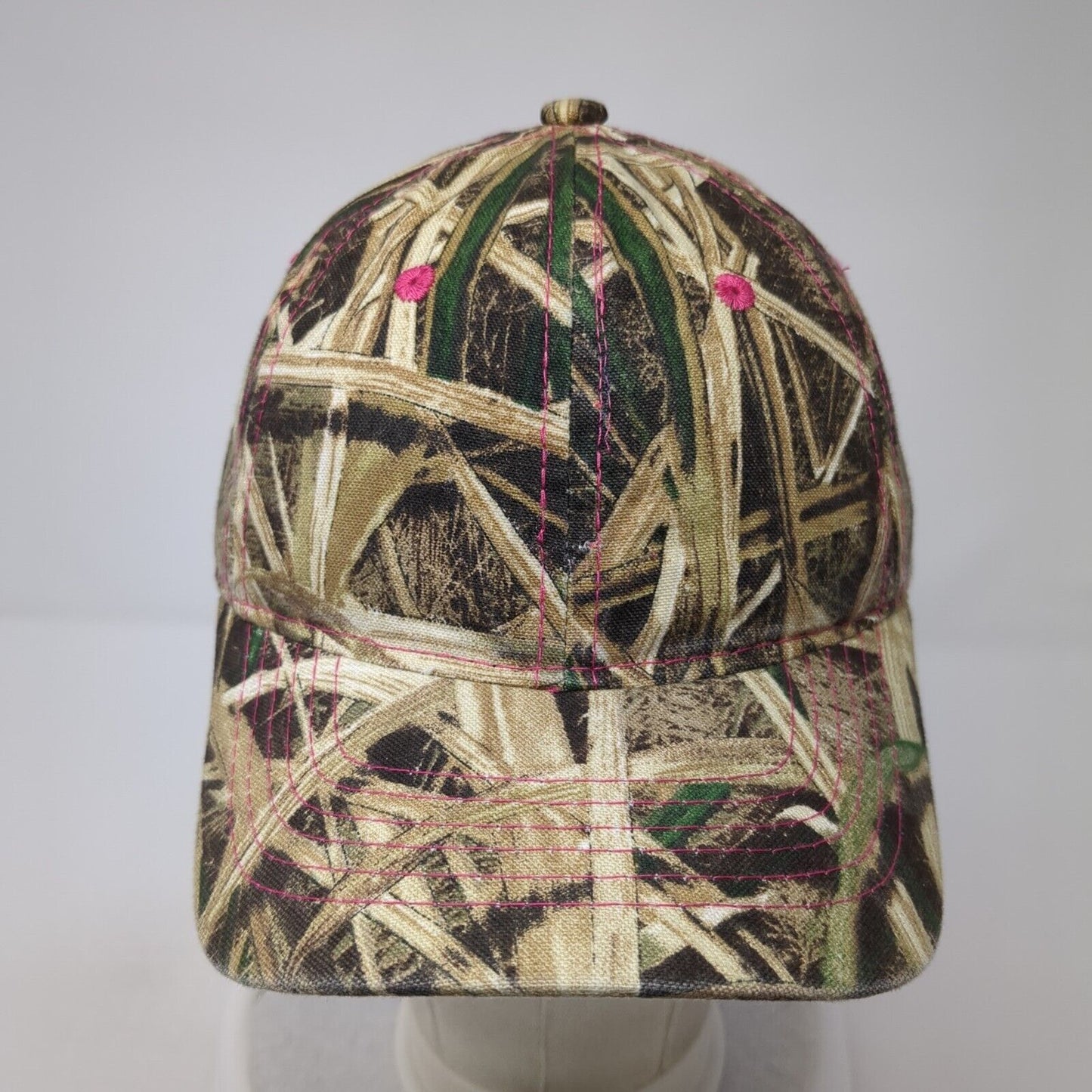 Unbranded Strapback Hat Camouflage One Size Adjustable Vented Holes 6 Panel