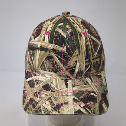 Unbranded Strapback Hat Camouflage One Size Adjustable Vented Holes 6 Panel