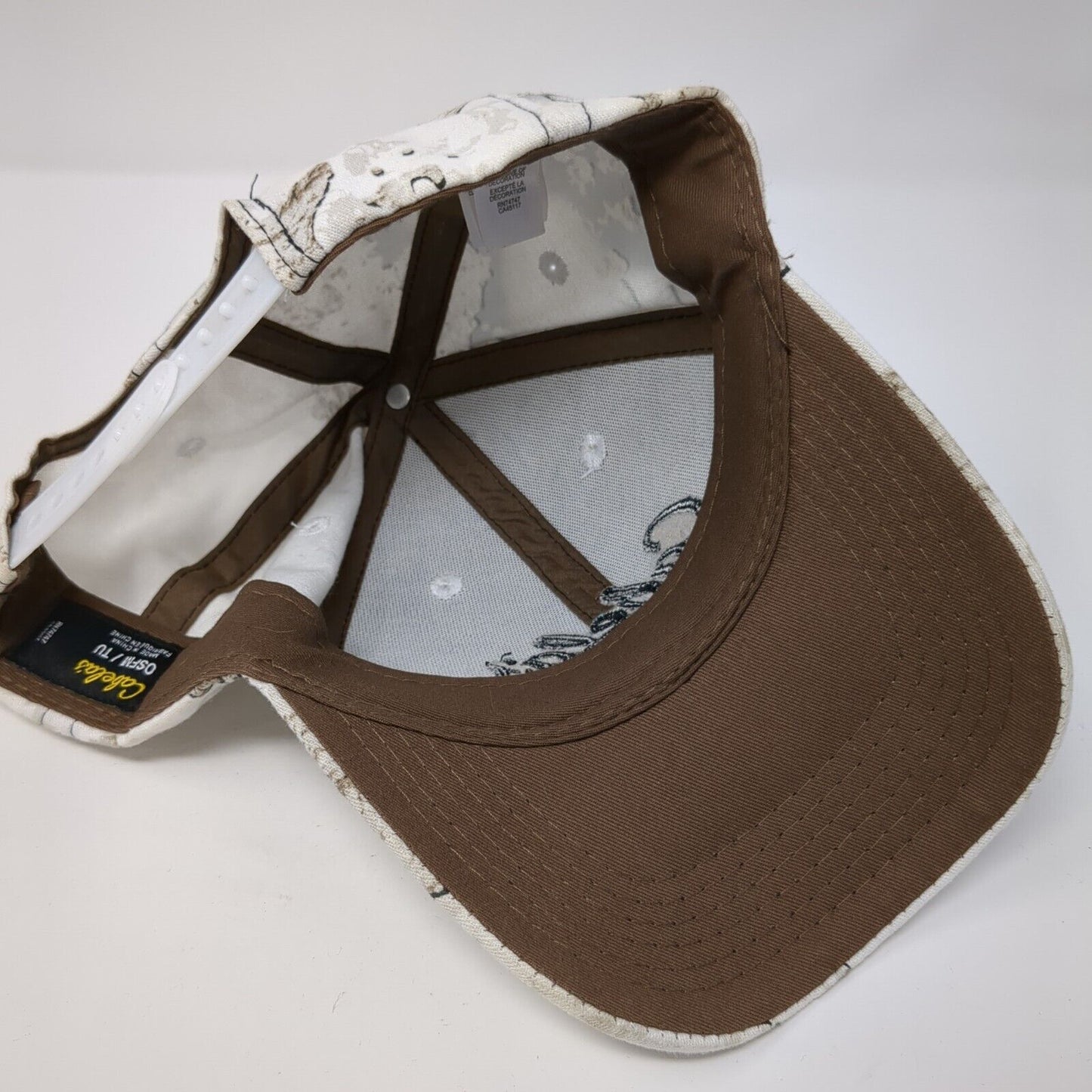 Cabela's Snapback Hat Tundra Camo One Size Adjustable Embroidered