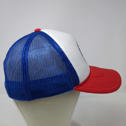 Otto Trucker Hat White Blue Red One Size K-Coast Surf Shop Cape Charles VA Rope