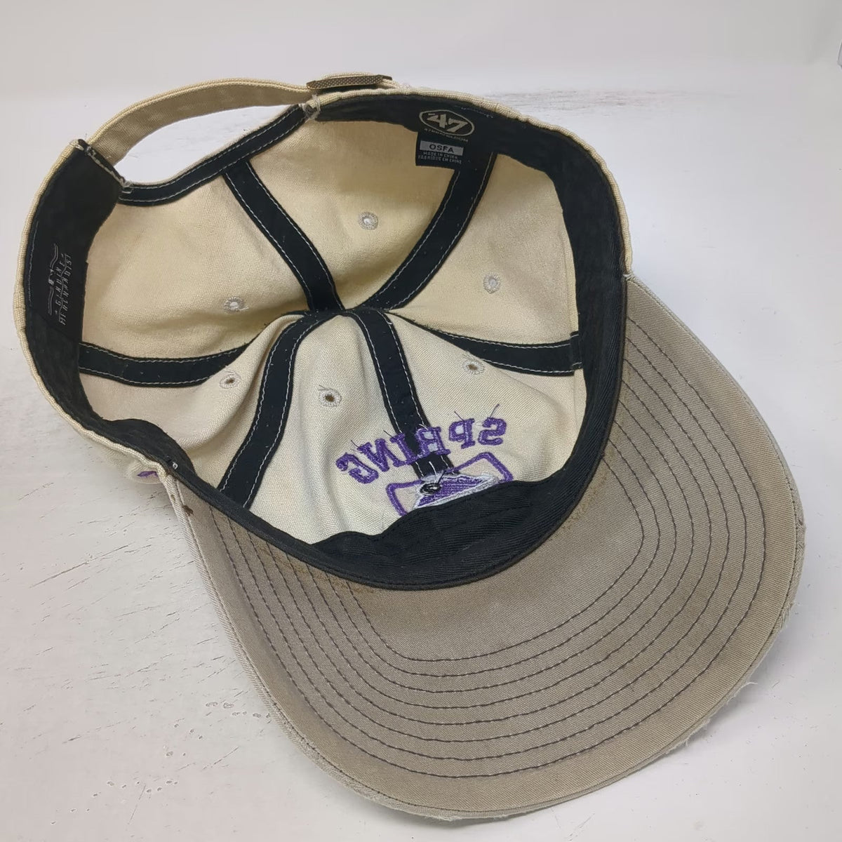 Colorado Rockies MLB '47 Baseball Cap Beige Purple One Size Spring Training Hat