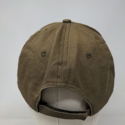 Unbranded Strapback Hat OSFM Green Adjustable Strap Vented Holes Blank