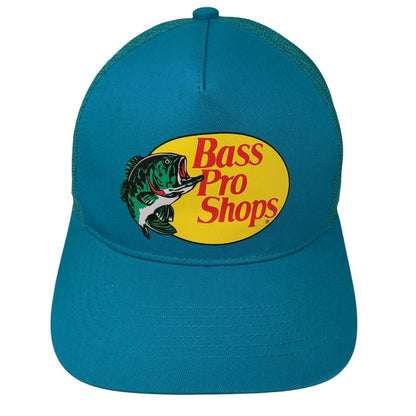 Bass Pro Shops Snapback Trucker Hat Blue OS Adjustable Mesh Back Gone Fishing