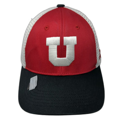 Russell Utah Utes NCAA Trucker Hat Red White Black One Size Mesh Back Snapback