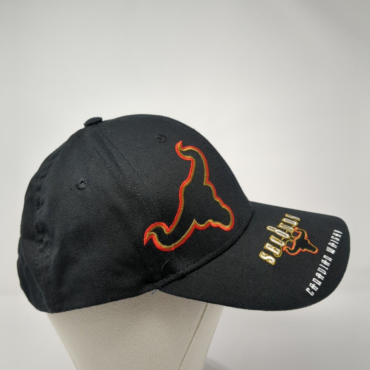 8 Seconds Canadian Whisky Strapback Hat Black One Size Embroidered