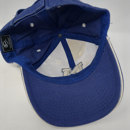 Letter N Strapback Hat Blue One Size Adjustable Outdoor Cap 6 Panel