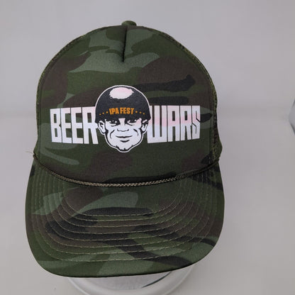 Beer Wars IPA Fest Rope Trucker Hat Camo One Size Mesh Back Cobra