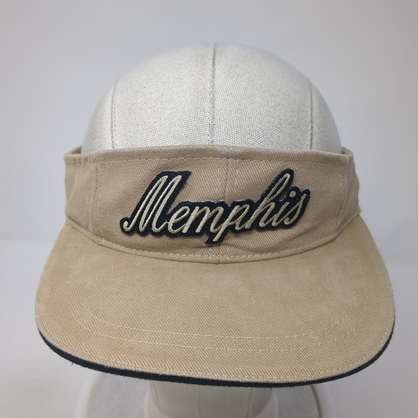 Memphis Sun Visor Hat Brown One Size Adjustable Embroidered Lightweight Nissin