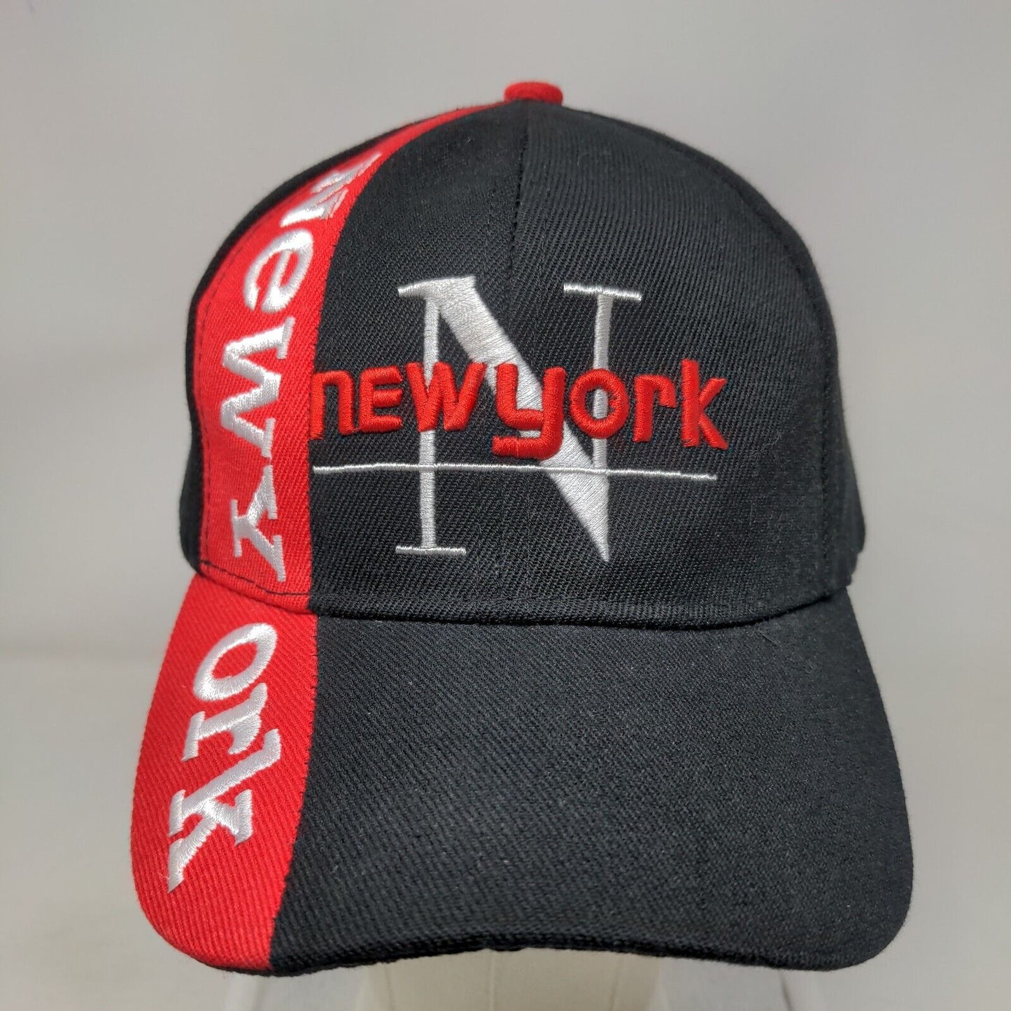 New York Strapback Hat Multicolor OSFA Adjustable Embroidered 6 Panel