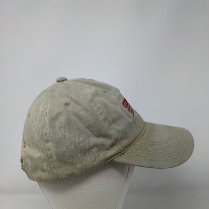Conesco Snapback Hat Tan OSFA Embroidered Symons Steel Forms 6 Panel