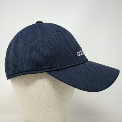 Adidas Baseball Cap Blue XL Mesh Embroidered Stretch Fit Performance Hat