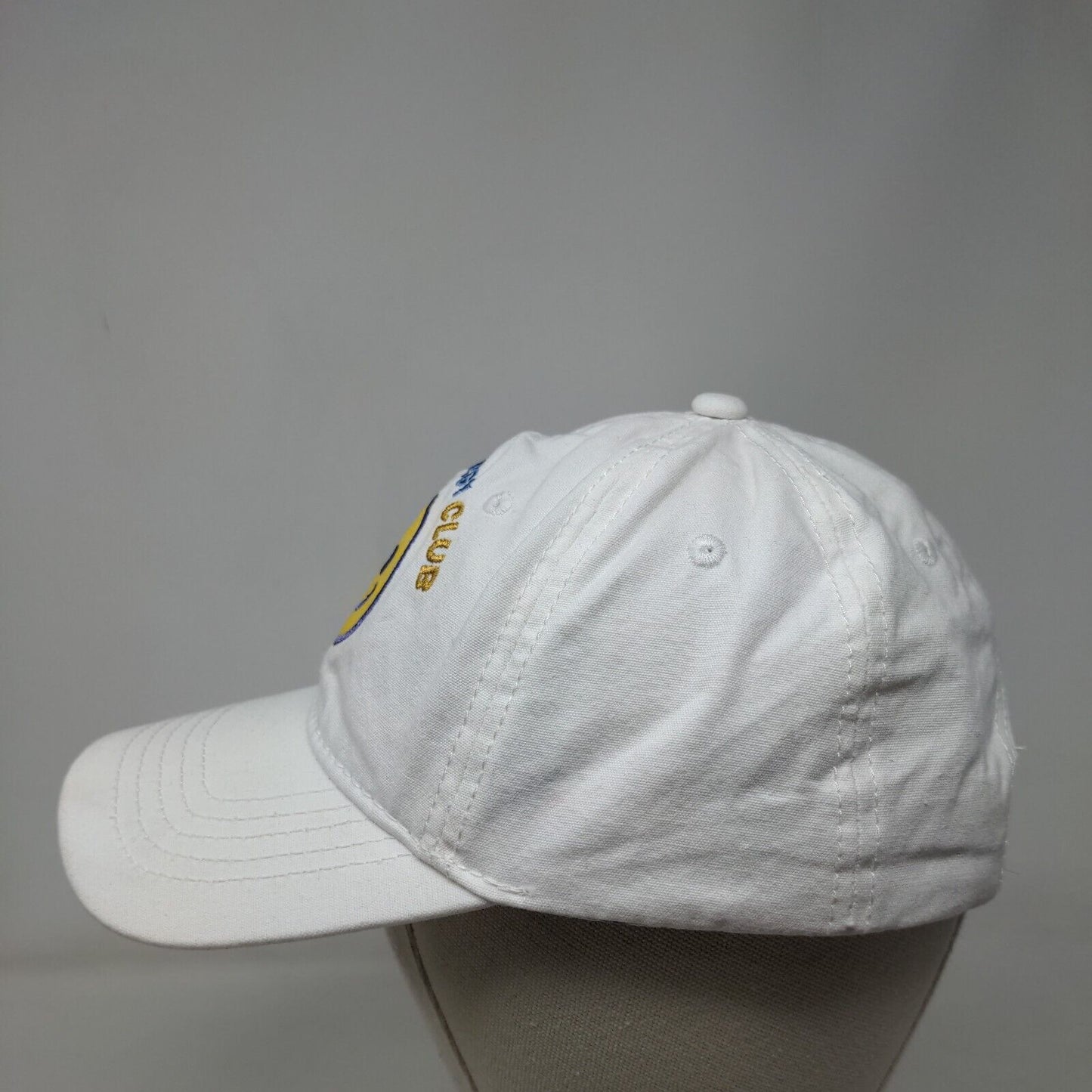 Good Energy Club Smiley Emoji Slideback Hat White OSFM Adjustable Embroidered