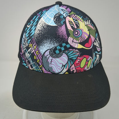 Neff Trucker Hat Black One Size Mickey Mouse Disney Graphic Mesh Snapback Brim