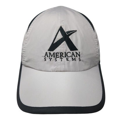 American Systems Strapback Hat Gray One Size Adjustable Embroidered Hit Wear