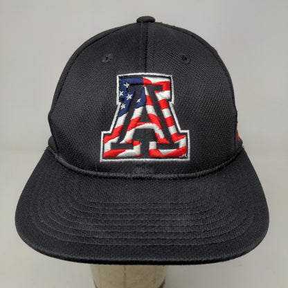 Zephyr Men's Fitted Hat Black Size Small Embroidered Attica Logo Patriotic