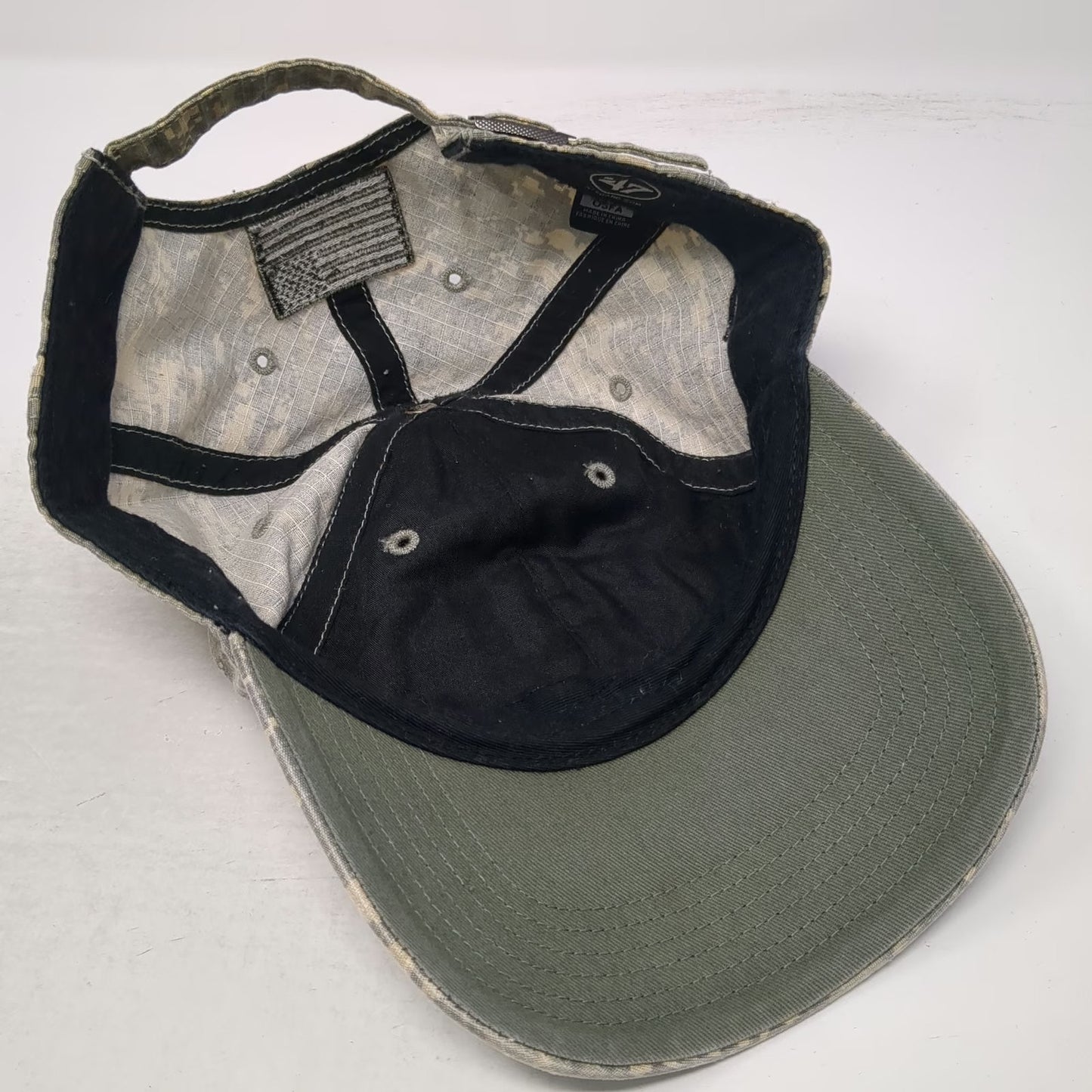 '47 Dover Green Wave Baseball Cap Gray Green One Size OHT Camo Flag Cotton Hat