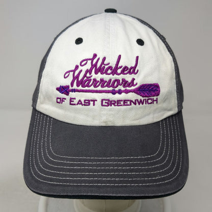 Richardson Baseball Cap Gray White Purple L Wicked Warriors East Greenwich Hat