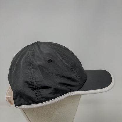 PUMA Strapback Hat Black OSFA Embroidered Adjustable 6 Panel Vent Holes