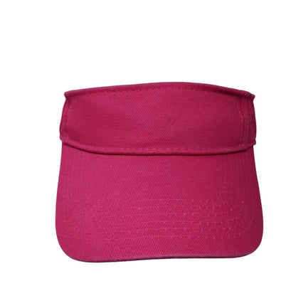 Unbranded Strapback Sun Visor Hat Pink One Size Solid Adjustable Blank