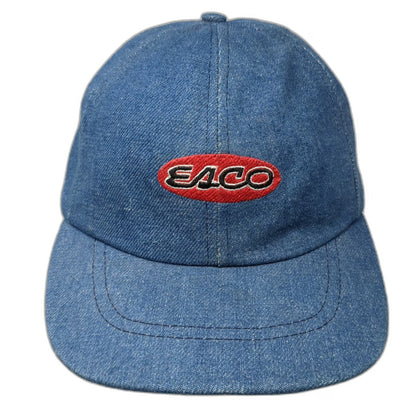 Omnico EACO Baseball Cap Blue OSFM Denim Snapback Made in USA Hat Embroidered