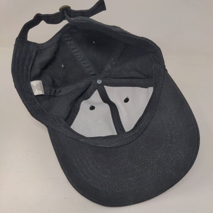 Unbranded Slideback Hat Black One Size Adjustable Vented Holes 6 Panel Blank